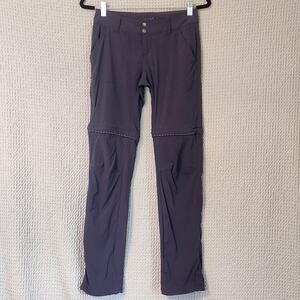 Columbia Saturday Trail II Pants Womens 2 Gray Omni-Shield Convertible Hiking